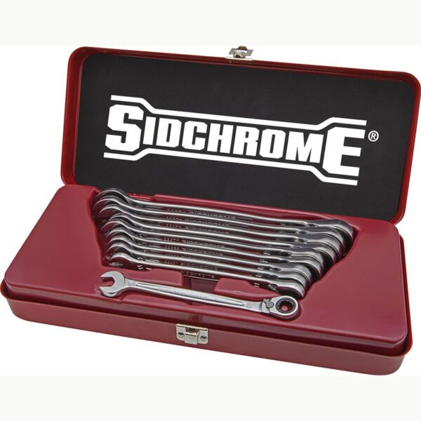 Sidchrome stubby store ratchet spanner set